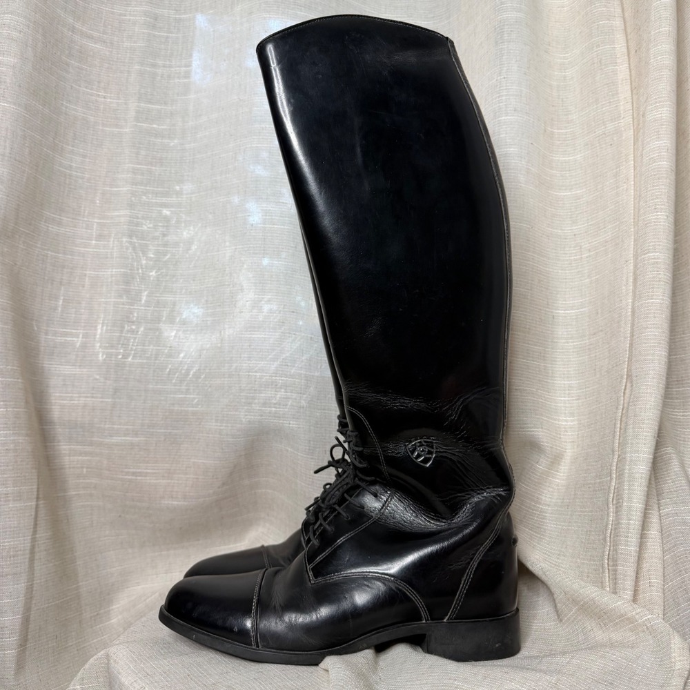 Ariat Heritage Contour Field Boots Leather Lace Up Women's 9.5 Full Calf 55101